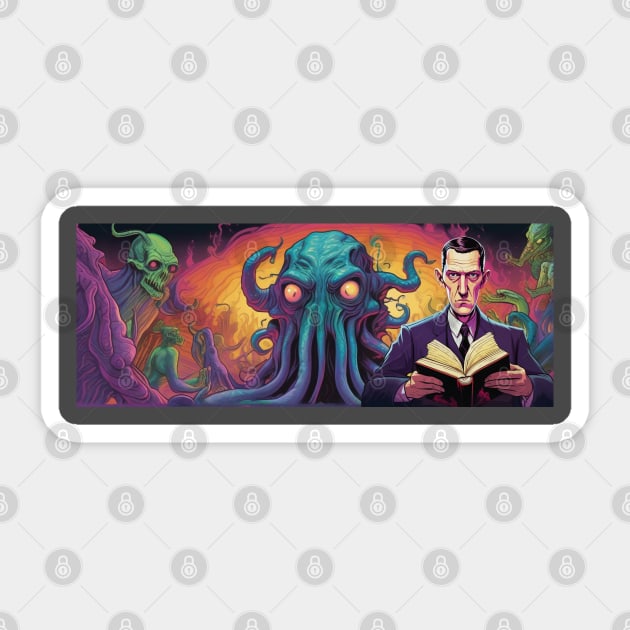 HP Lovecraft Cthulhu Summoning Sticker by JonHale